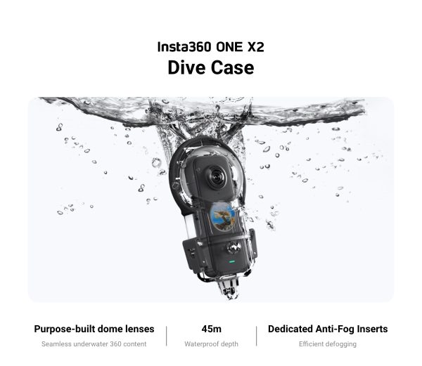 100% Original Insta360 ONE X2 Dive Case 5.7K Action Camera Accesories IPX8