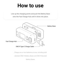 100% Original Insta360 ONER Battery Base/Boosted Battery Base/Fast Charge Hub Action