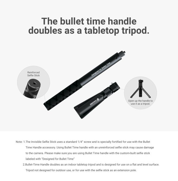 100% Original Insta360 Tripod Handle&Selfie Stick Action Video Camera Bullet-Time Accessories for Insta360