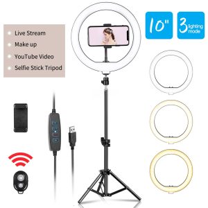 10inch LED Ring Light Photography Selfie Ring Lighting with Tripod Stand