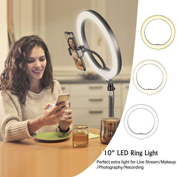 10inch LED Ring Light Photography Selfie Ring Lighting with Tripod Stand