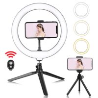 10inch Mini Selfie LED Video Ring Light Lamp With Table Tripod