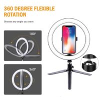 26/16CM Photography Fill Lighting Phone Ringlight Tripod Stand Photo Led Selfie Remote Control