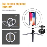 26/16CM Photography Lighting Phone Ringlight Tripod Stand Photo Led Selfie Remote Control