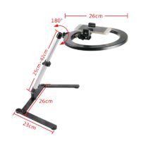 26CM Photography Lighting Vlog Youtube Fill Ring Light Lamp Live COOK Phone Ringlight Tripod Stand