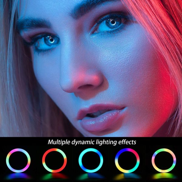 26CM RGB Color Soft Ring Light Remote Circle Lamp With Tripod Stand Photography