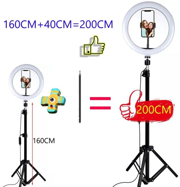 26CM RGB Color Soft Ring Light Remote Circle Lamp With Tripod Stand Photography