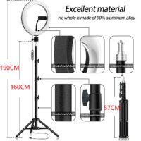 26CM RGB Color Soft Ring Light Remote Circle Lamp With Tripod Stand Photography