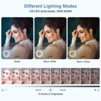 26CM RGB Fill Photography Lighting Phone Ringlight Tripod Stand Photo Led Selfie Remote Control