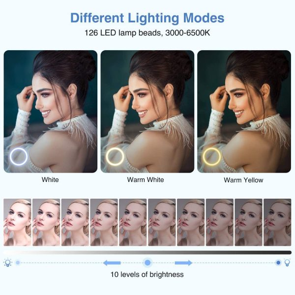 26CM RGB Fill Photography Lighting Phone Ringlight Tripod Stand Photo Led Selfie Remote Control