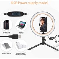 26CM RGB Fill Photography Lighting Phone Ringlight Tripod Stand Photo Led Selfie Remote Control