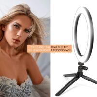 26CM RGB Fill Photography Lighting Phone Ringlight Tripod Stand Photo Led Selfie Remote Control