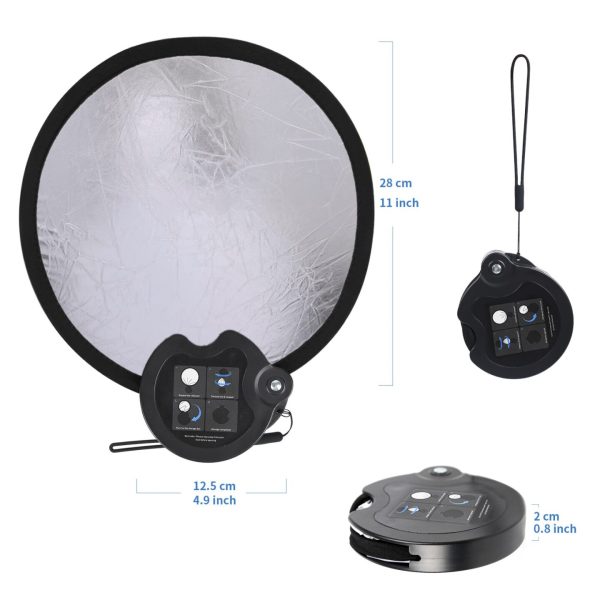 28cm 2 in 1 Reflector Photography Collapsible Portable Light Diffuser