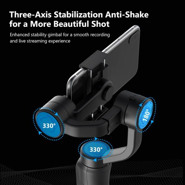 3-Axis Handheld Gimbal Stabilizer For Smartphone iPhone 13 12 XS