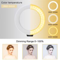 6inch/16cm Stepless Dimmable LED Makeup Selfie Ring Light for Youtube Video Light Photo Studio