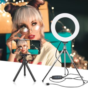 6inch/16cm Stepless Dimmable LED Makeup Selfie Ring Light for Youtube Video Light Photo Studio