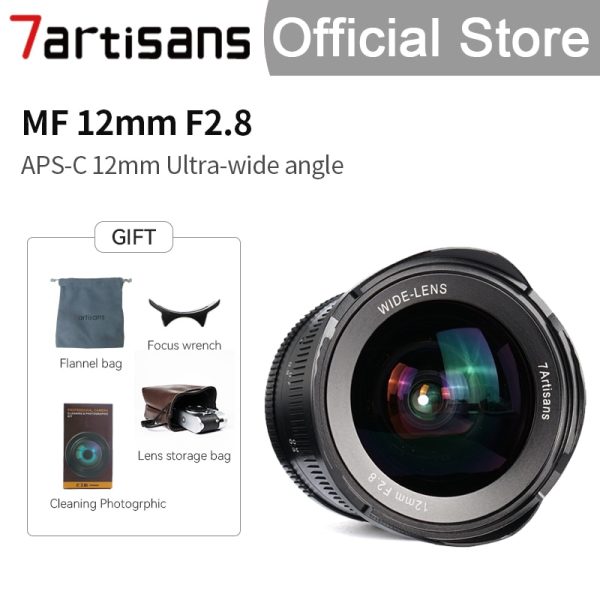 7artisans 7 artisans 12mm F2.8 Ultra Wide Angle MF Prime Lens For Sony E/Fuji XF/Canon EOS-M/Macro 4/3 A6500 A6300 A9C NEX-C3 M6