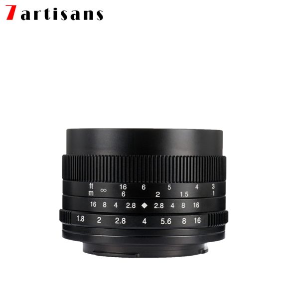 7artisans 7 artisans 50mm f1.8 Large Aperture Portrait MF Prime Lenses Fit For Canon EOS-M M50 M100/Sony E A7/Fuji FX/M4/3 mount