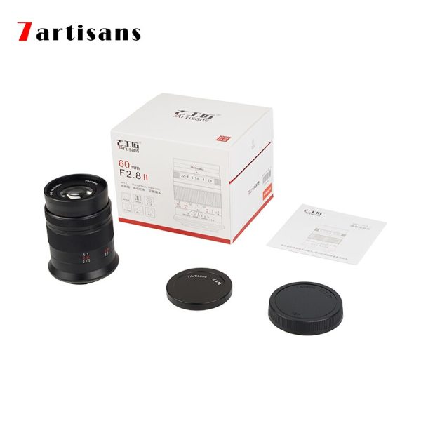 7artisans 7 artisans 60mm F2.8 II MF Macro APS-C Lens For Sony E/Nikon Z/Fuji XF/Canon EOSM EOSR/M4/3mount A6600 A6600 M200 M100