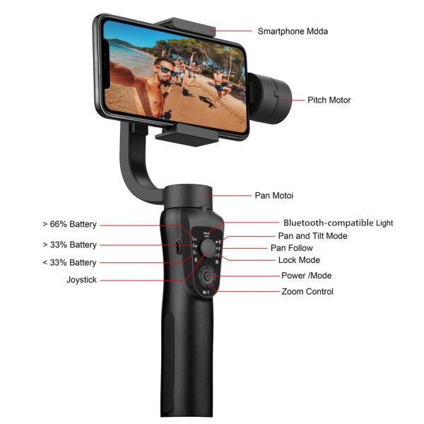 AXNEN S5B 3 Axis Handheld gimbal stabilizer cellphone Video Record Smartphone Gimbal