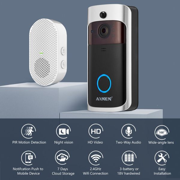 AXNEN V5 Smart IP Video Intercom WIFI Video Door Phone Door Bell WIFI Doorbell Camera IR Alarm