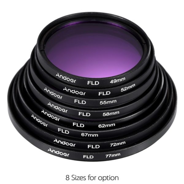 Andoer 49-77mm Lens Filter Kit UV CPL FLD ND(ND2 ND4 ND8