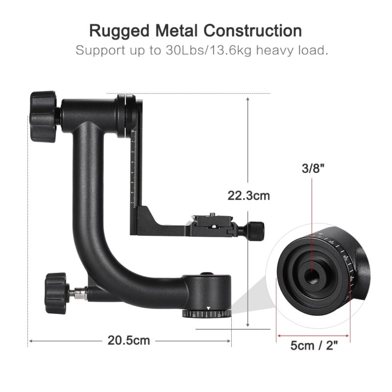 Andoer Heavy Duty Metal Panoramic Gimbal Tripod Head Use Electrobest