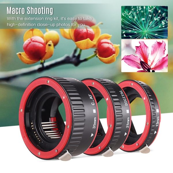 Andoer Plastic lens Adapter Auto Focus AF Macro Extension Tube Adapter Ring