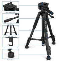 Andoer TTT-663N 57.5inch Camera Tripod for Phone Tripode Para Camara