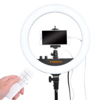 FOSOTO FT-240RL Led Ring Light 14 inch Ring Lamp Video Ringlight Photography lamp With Tripod Remote