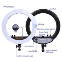 FOSOTO FT-240RL Led Ring Light 14 inch Ring Lamp Video Ringlight Photography lamp With Tripod Remote