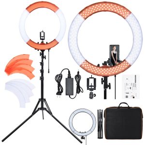 FOSOTO RL-18 Photography Lighting Dimmable Ring Lamp Camera Ring Lamp Led Ringlight With Tripod Stand