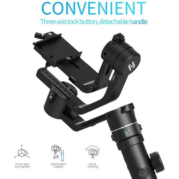 FeiyuTech AK4500 3-Axis Handheld Gimbal DSLR Camera Stabilizer Kit Pole Tripod with Follow Fcous for Sony/Panasonic/Canon Used