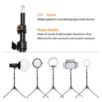 Fosoto FT-195 1/4 Screw Folding Light Tripod Stand For Photo Studio Photographic