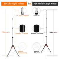 Fosoto FT-195 1/4 Screw Folding Light Tripod Stand For Photo Studio Photographic