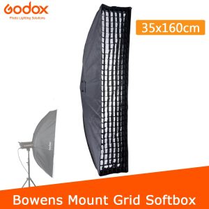 Godox 14"x 63" 35x160cm Softbox Bowens Mount Strip Beehive Honeycomb Grid Soft box