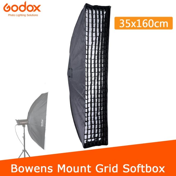 Godox 14"x 63" 35x160cm Softbox Bowens Mount Strip Beehive Honeycomb Grid Soft box