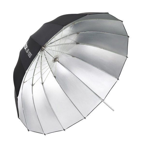 Godox Parabolic Reflective Umbrella 165cm 130cm 105cm Silver / White Lining Diffuser