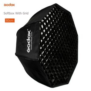 Godox Portable 80cm Umbrella Octagon Softbox Reflector with Grid Honeycomb Soft box