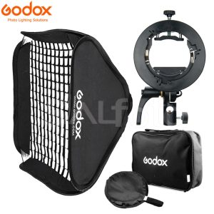 Godox S2 Speedlite Bracket Honeycomb Grid Softbox S-Type Bowens Flash Holder