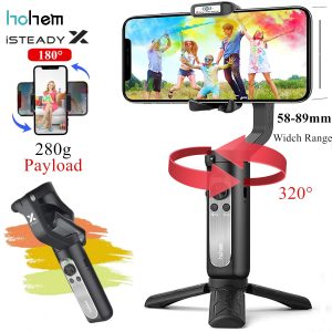 Hohem iSteady X,3-Axis Gimbal Stabilizer Lightweight Foldable Phone Gimbal for iPhone 13/12 PRO MAX