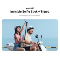 Insta360 2-in-1 Invisible Selfie Stick Tripod Camera Accessory Extends to the Lengthy 109cm support GO 2/ONE X2/ONER/OEN X