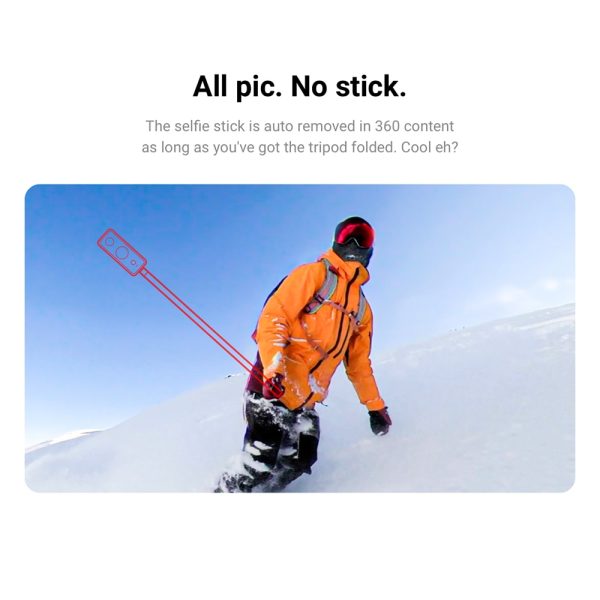 Insta360 2-in-1 Invisible Selfie Stick Tripod Camera Accessory Extends to the Lengthy 109cm support GO 2/ONE X2/ONER/OEN X