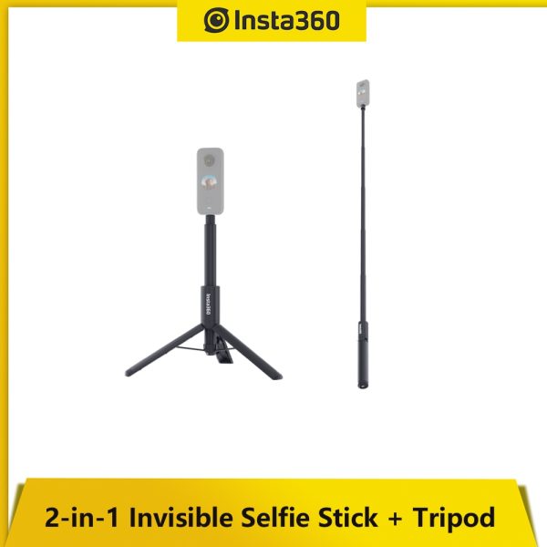 Insta360 2-in-1 Invisible Selfie Stick Tripod Camera Accessory Extends to the Lengthy 109cm support GO 2/ONE X2/ONER/OEN X