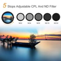 K&F Concept ND2-ND32 ND CPL Filter lens adjustable Circular Polarizing Filter 2 in 1 Variable 49mm 52mm 58mm 62mm 67mm 77mm