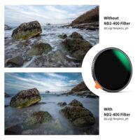 K&F Concept ND2 to ND400 Lens HD ND Filter Fader Easy to Variable Adjustable Neutral Density 49mm 52mm 58mm 62mm 67mm 77mm 82mm