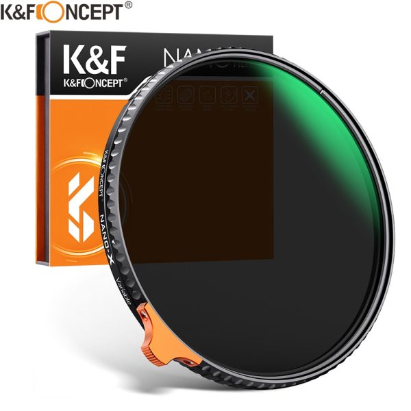 K&F Concept ND2 to ND400 Lens HD ND Filter Fader Easy to Variable Adjustable Neutral Density 49mm 52mm 58mm 62mm 67mm 77mm 82mm