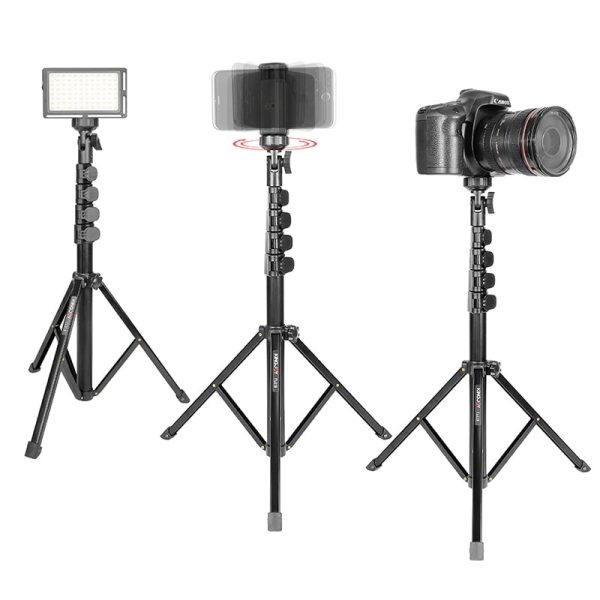 KINGJOY 1.55m Light Stand Tripod Max Load to 5KG for Photo Studio Fresnel Tungsten Light TV Station