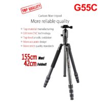 KINGJOY G55C Professional carbon fiber tripod for digital camera tripode Suitable for travel Top quality camera stand 155cm max