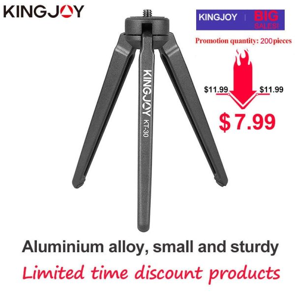 KINGJOY Officia KT-30/M5 Aluminum Mini Tripod For Phone Camera Stand With Ball head Mobile